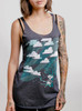 Cloud Song - Multicolor on Navy Triblend Womens Racerback Tank Top