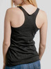 Space Sub - Multicolor on Heather Black Triblend Womens Racerback Tank Top