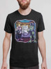 Mouse and Frog - Multicolor on Heather Black Triblend Mens T Shirt