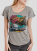 Rooster - Multicolor on Heather Grey Triblend Womens Dolman T Shirt