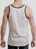 Early Bird - Multicolor on White with Black Mens Tank Top