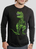 T Rex - Multicolor on Heather Black Triblend Men's Long Sleeve