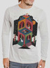 Space Cathedral - Multicolor on Heather White Men's Long Sleeve