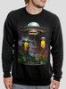 UFOs - Multicolor on Black Men's Sweatshirt