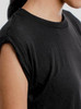Black - Blank Women's Rolled Cuff Shirt