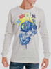 Controller - Multicolor on Heather White Men's Long Sleeve