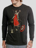 Huntress - Multicolor on Heather Black Triblend Men's Long Sleeve