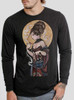 Moonlight Lady - Multicolor on Heather Black Triblend Men's Long Sleeve