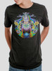 Seeds of Life - Multicolor on Heather Black Triblend Mens T Shirt