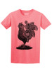 Rooster Ride - Black on Mens T Shirt