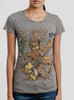 Forest Jam - Multicolor on Heather Grey Triblend Junior Womens T-Shirt