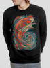 Koi Swirl - Multicolor on Black Men's Sweatshirt