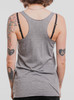 Space Discovery - Multicolor on Heather Grey Triblend Women's Racerback Tank Top