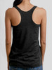 Big Bear - Multicolor on Heather Black Triblend Womens Racerback Tank Top