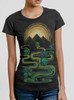 Pyramids - Multicolor on Heather Black Triblend Junior Womens T-Shirt