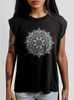 Halo - White on Black Women's Rolled Cuff T-Shirt