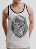 Ram - Black on White with Black Mens Tank Top