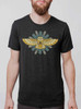 Cosmic Owl - Multicolor on Heather Black Triblend Mens T Shirt