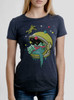 Deep Space - Multicolor on Heather Navy Junior Womens T-Shirt