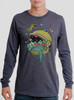 Deep Space - Multicolor on Heather Navy Triblend Men's Long Sleeve