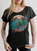 Snap Shot - Multicolor on Heather Black Triblend Womens Dolman T Shirt
