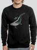 Whale and Turtle - Multicolor on Black Men's Sweatshirt