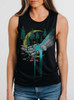 Hand Of Nature - Multicolor on Black Womens Muscle Tank