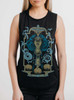 Presence - Multicolor on Black Womens Muscle Tank