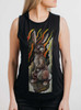 Rabbit - Multicolor on Black Womens Muscle Tank