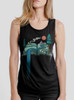 Story Book - Multicolor on Black Womens Muscle Tank