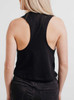 Inspiration - Multicolor on Black Womens Cropped Racerback Tank