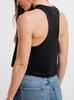 Space Discovery - Multicolor on Grey Womens Cropped Racerback Tank