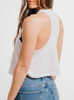 Cactus Wren - Multicolor on White Womens Cropped Racerback Tank