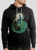 Peafowl - Multicolor on Black Men's Pullover Hoodie