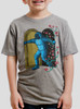 New Dimension - Multicolor on Heather Grey Triblend Youth T-Shirt