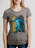 New Dimension - Multicolor on Heather Grey Triblend Junior Womens T-Shirt