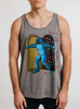 New Dimension - Multicolor on Heather Grey Triblend Mens Tank Top