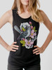 Apple Blossoms - Multicolor on Black Womens Muscle Tank