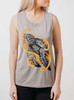 Sea Turtle - Multicolor on Heather Stone Womens Muscle Tank