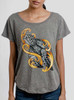 Sea Turtle - Multicolor on Heather Grey Triblend Womens Dolman T Shirt