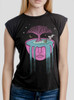 Overflow - Multicolor on Black Women's Rolled Cuff T-Shirt