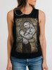 The Fighter - Multicolor on Black Womens Muscle Tank