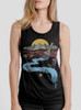 Naturally Creative - Multicolor on Black Womens Muscle Tank