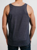 Naturally Creative - Multicolor on Heather Navy Triblend Mens Tank Top