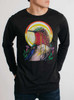 Flower Kisser - Multicolor on Heather Black Triblend Men's Long Sleeve