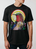 Flower Kisser - Multicolor on Heather Black Triblend Mens T Shirt