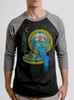 Compass - Multicolor on Heather Black and Grey Triblend Raglan
