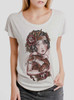 Lady Mabel - Multicolor on Heather White Triblend Women's Dolman T Shirt