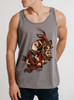 Snake Charmer - Multicolor on Heather Grey Triblend Mens Tank Top