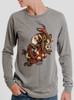 Snake Charmer - Multicolor on Heather Grey Triblend Men's Long Sleeve